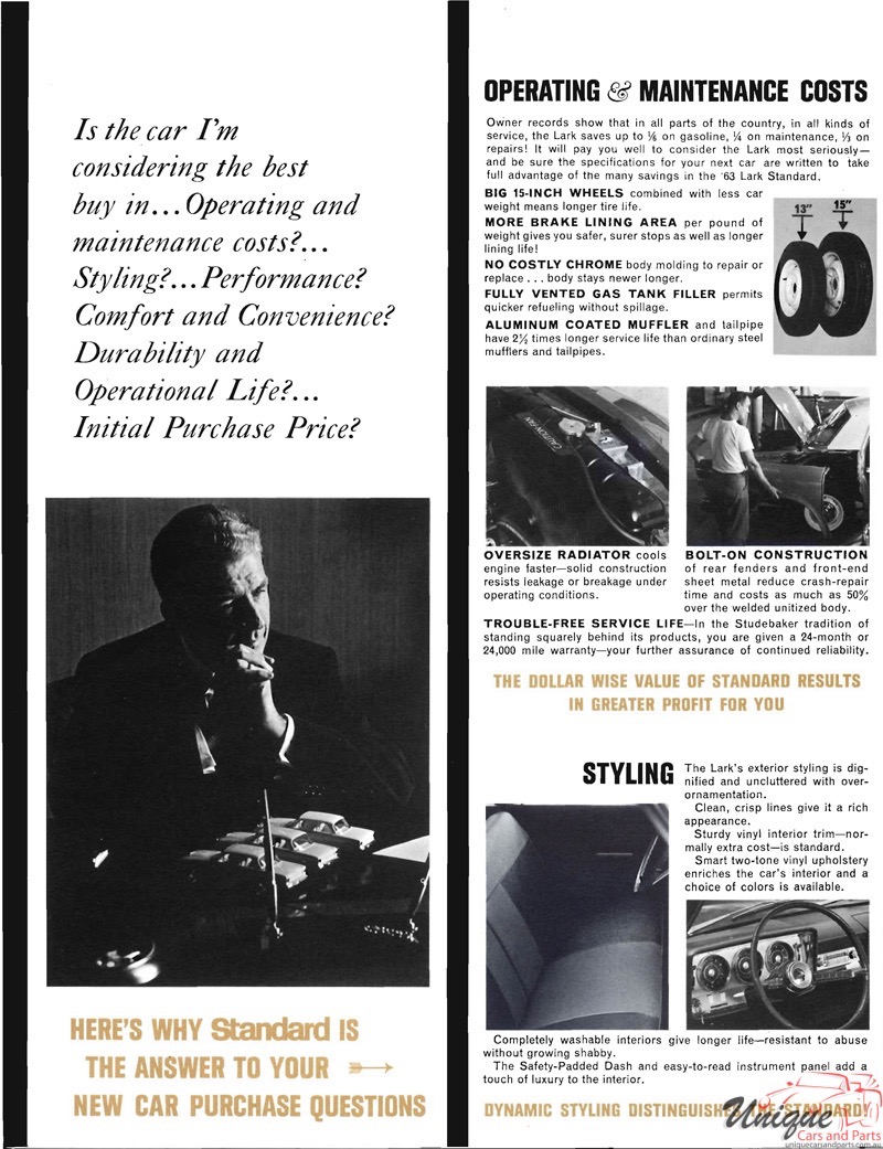 1963 Studebaker Lark Brochure Page 1
